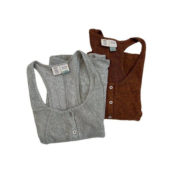 Bundle Of 2 Soft Brushed Fleece Racerback Tanks - Picture 1 of 6